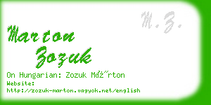 marton zozuk business card